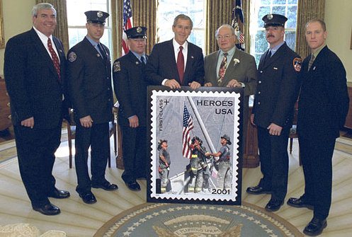 Tom Franklin, far right, with President Bush
